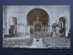 Surrey GUILDFORD Interior of HOLY TRINITY CHURH - Old RP Postcard