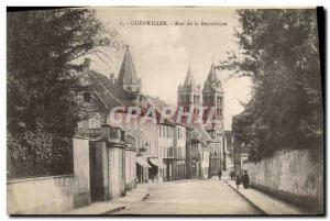 Old Postcard Guebwiller Rue de la Republique