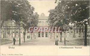 Postcard Old Vichy Thermal Establishment (map 1900)