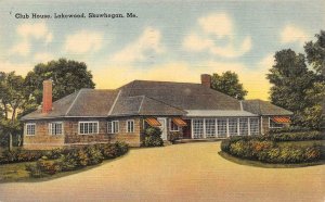 SKOWHEGAN, ME Maine  COUNTRY CLUB HOUSE  Somerset Co 1945 Tichnor Linen Postcard