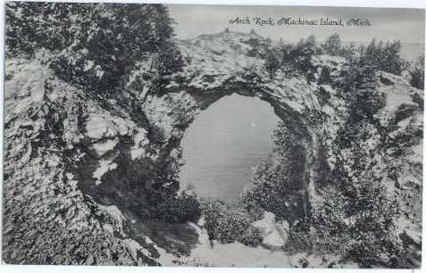 Arch Rock, Mackinac Island, Michigan MI  Chrome