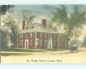 Pre-1907 WRIGHT TAVERN Concord - Boston Massachusetts MA H7428