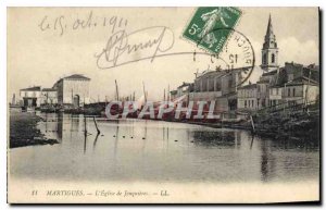 Old Postcard Martigues Jonquieres Church