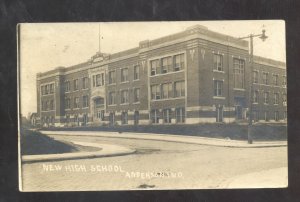 RPPC ANDERSON INDIANA NEW HIGH SCHOOL BUILDING 1910 VINTAGE REAL PHOTO POSTCARD