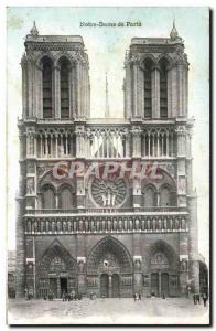 Paris - 4 - Notre Dame Old Postcard