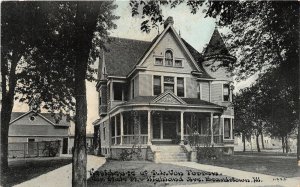 H74/ Beardstown Illinois Postcard c1910 Von Fossen Home Highland Ave 194