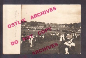 Sioux Rapids IOWA RPPC 1908 HORSE SHOW RODEO Crowd nr Storm Lake Spencer IA