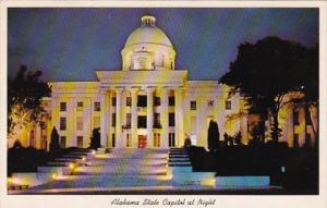 Alabama Montgomery State Capitol At Night