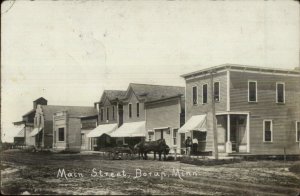 Borup MN Norman County Main St. c1910 Real Photo Postcard