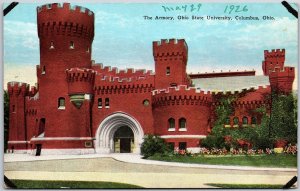 The Armory Ohio State University Columbus Ohio OH Landscape Grounds Postcard