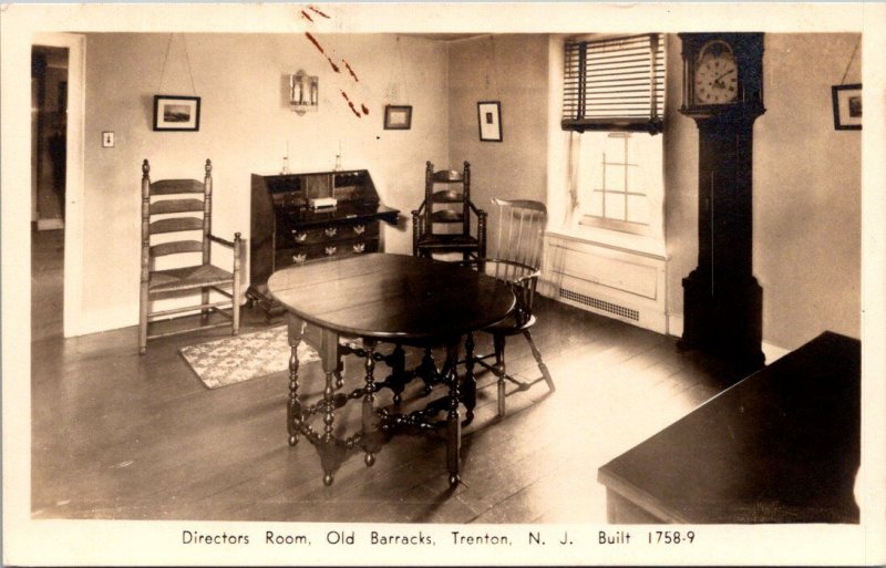 New Jersey Trenton Old Barracks Directors Room Real Photo