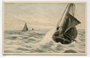 Fishing Boats Daniel Sherrin Pinx art postcard