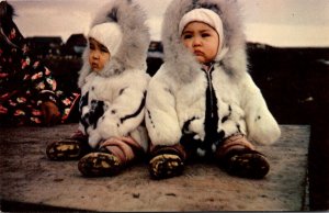 Alaska Eskimo Twins In The Arctic Region