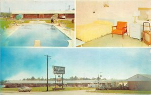 Marietta Georgia 1960 Postcard Mayflower Motor Hotel Room Pool View