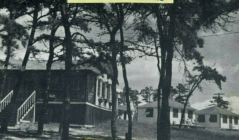 Postcard RPPC View of Tropical Village Cottages, East Falmouth, Cape Cod, MA. Q6