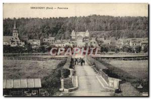 Old Postcard Panorama Serquigny