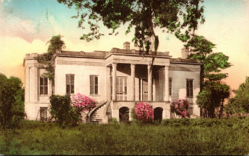 Georgia Savannah The Mansion At The Hermitage Plantation Handcolored Albertype