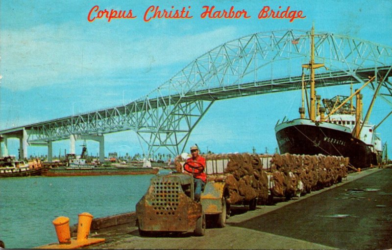 Texas Corpus Christi Harbor Bridge 1966