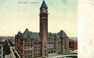 Vintage Postcard City Hall Government Building Historic Landmark Toronto Canada