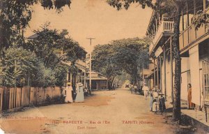 Papeete Tahiti East Street Scene Gauthier Postal Used Vintage Postcard AA45178