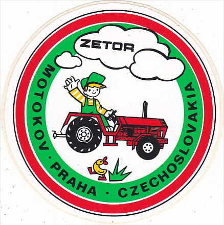 ZETOR TRACTOR MANUFACTURING LABEL CZECHOSLOVAKIA