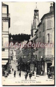 Postcard Chateau Thierry Old Street Bridge and the Tower Balhan