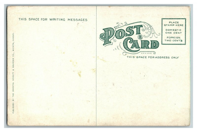 Postcard Washington School Herington Kansas Vintage Standard View Card 