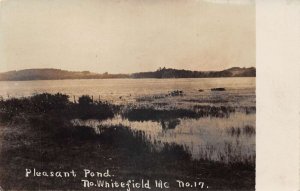 North Whitefield Maine Pleasant Pond Scenic View Real Photo Postcard AA84343