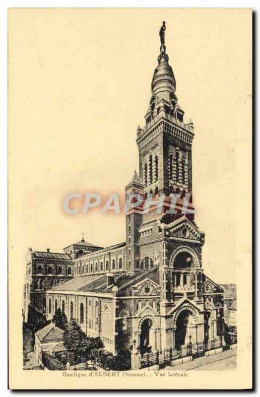 Old Postcard Basilica D & # 39Albert Side View