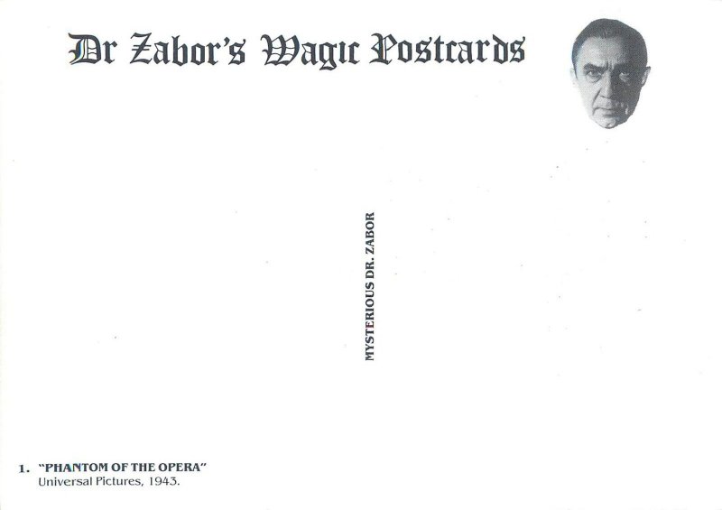 Movie Poster Advertising Post Card - The Phantom of the Opera