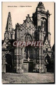 Old Postcard Senlis Oise The Church St Pierre