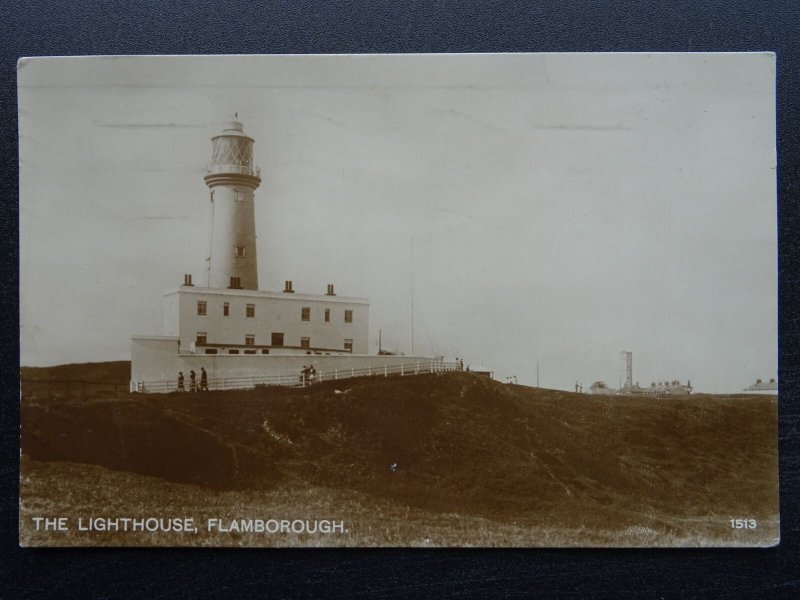 Yorkshire FLAMBOROUGH The Lighthouse c1920s RP Postcard