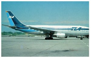 Trans European Air Ways Airbus A 300 B1 Airplane Postcard