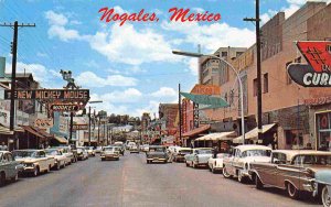 Avenida Obregon Cars Nogales Sonora Mexico 1960s postcard