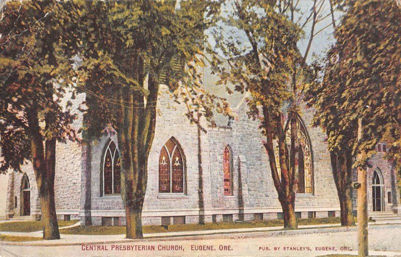 Central Presbyterian Church, Eugene, Oregon Vintage 1923 Postcard