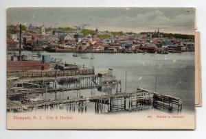 Newport Rhode Island City and Harbor  Pull Out Views Vintage Postcard AA75479