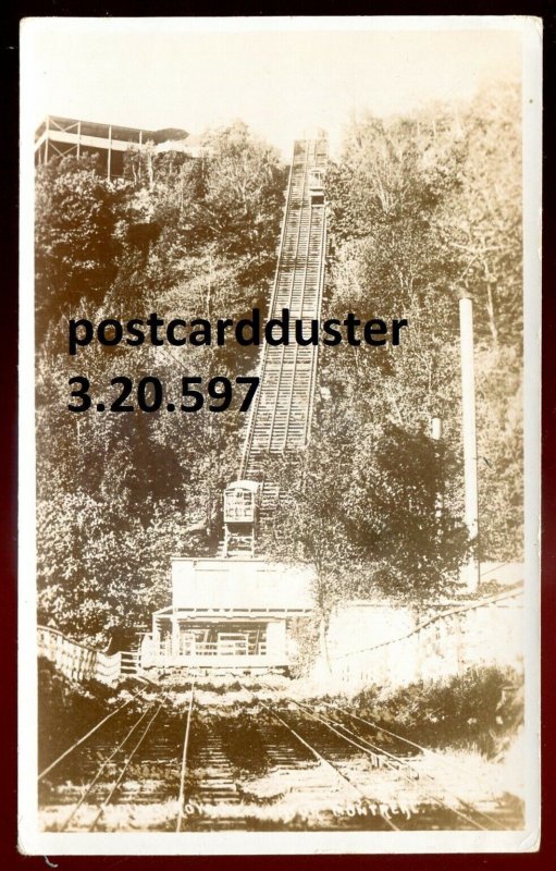 h3980 - MONTREAL Quebec 1910s Incline Railway. Real Photo Postcard