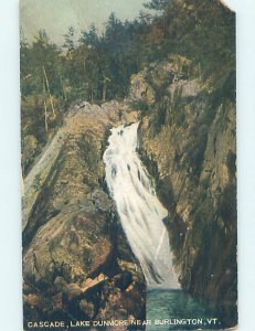 Pre-Chrome WATERFALL SCENE Burlington Vermont VT AG4189