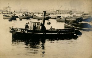 Wessel Duval & Co. Tug Campana (Bell), Valparaiso, Chile. 1913. RPPC