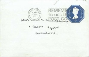 Entier Postal Stationery Postal Britain Great Britain Machin Manchester 1977