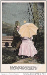 Bamforth Romantic Couple Under Umbrella