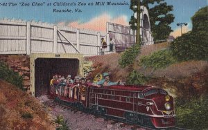 Postcard The Zoo Choo Children's Zoo Mill Mountain Roanoke VA