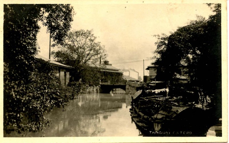 Philippines - Manila, 1902. Tanduay Estero. Photo: Eduardo DeLeon *RPPC