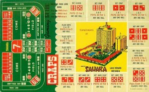 Nevada Las Vegas Craps Gambling Garden of Allah Hotel Sahara Postcard 22-3685