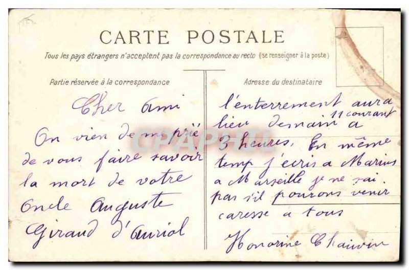 Old Postcard Marseille Basin Carenage and Fort St. John