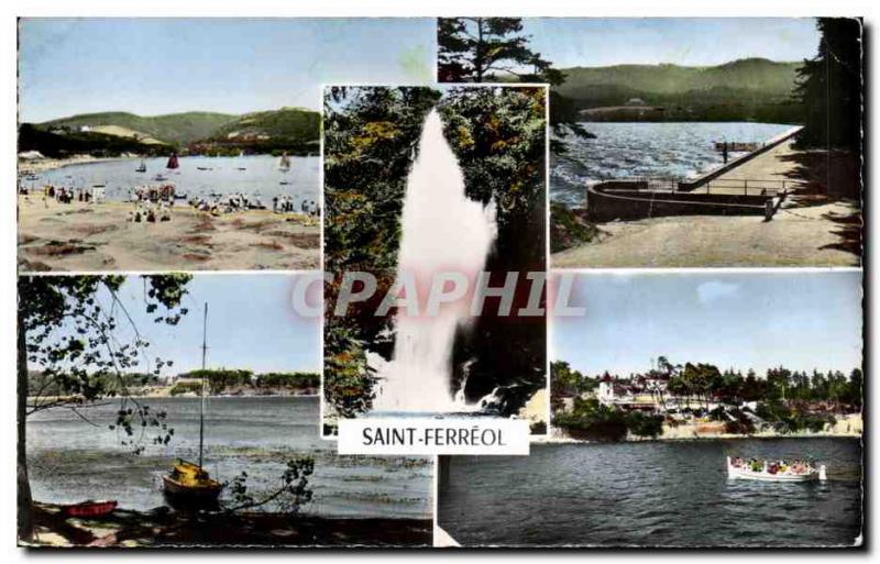 Postcard Modern Saint Ferreol Beach basin dike La La wreath