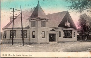 Postcard M.E. Church in South Macon, Missouri