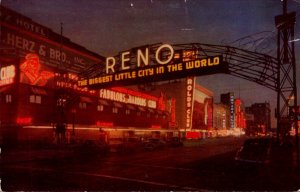 Nevada Reno The Arch At Night