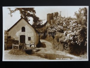 Somerset WINSFORD VILLAGE The Ford & Church c1933 RP Postcard by Judges 16314