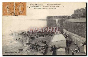 Old Postcard Emerald Coast Emerald Coast Saint Malo the fan has high Maree
